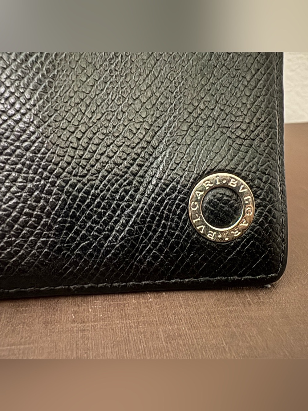 Bulgari Black Yen Leather Bifold Wallet View 5